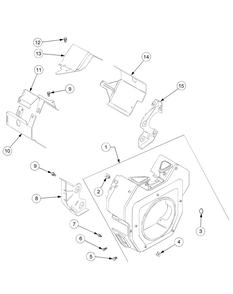 Blower Housing And Baffles Mfg Date K016 And Before Diagram and Parts List for GT2550 K015-K018-14A2E7P710 Cub Cadet Lawn Tractor